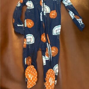 Posh Peanut Swish Basketball Print Kids One Piece Pajama